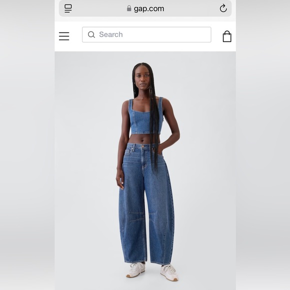 Gap NWT High Rise Horseshoe Jeans in Dark blue indigo - Picture 4 of 16